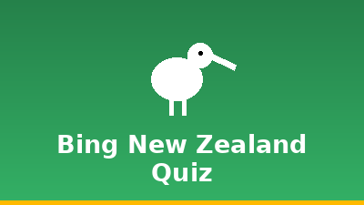 Bing New Zealand Quiz